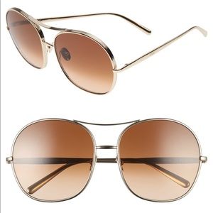 Chloe 61mm Aviator Sunglasses